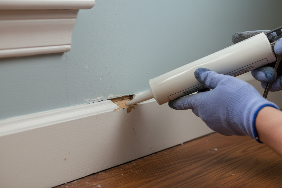 Problem photo – Gaps or wobbling baseboards and trim can make a room look unfinished; learn simple techniques to re-secure loose pieces, fill gaps, and give your interior finishes a polished look.