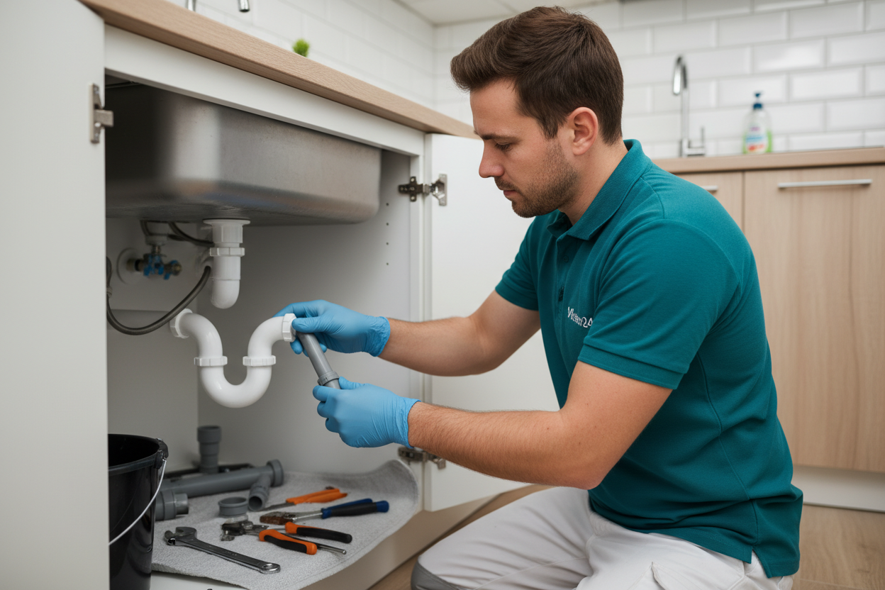 Kitchen Sink Trap & Waste Pipe Repair