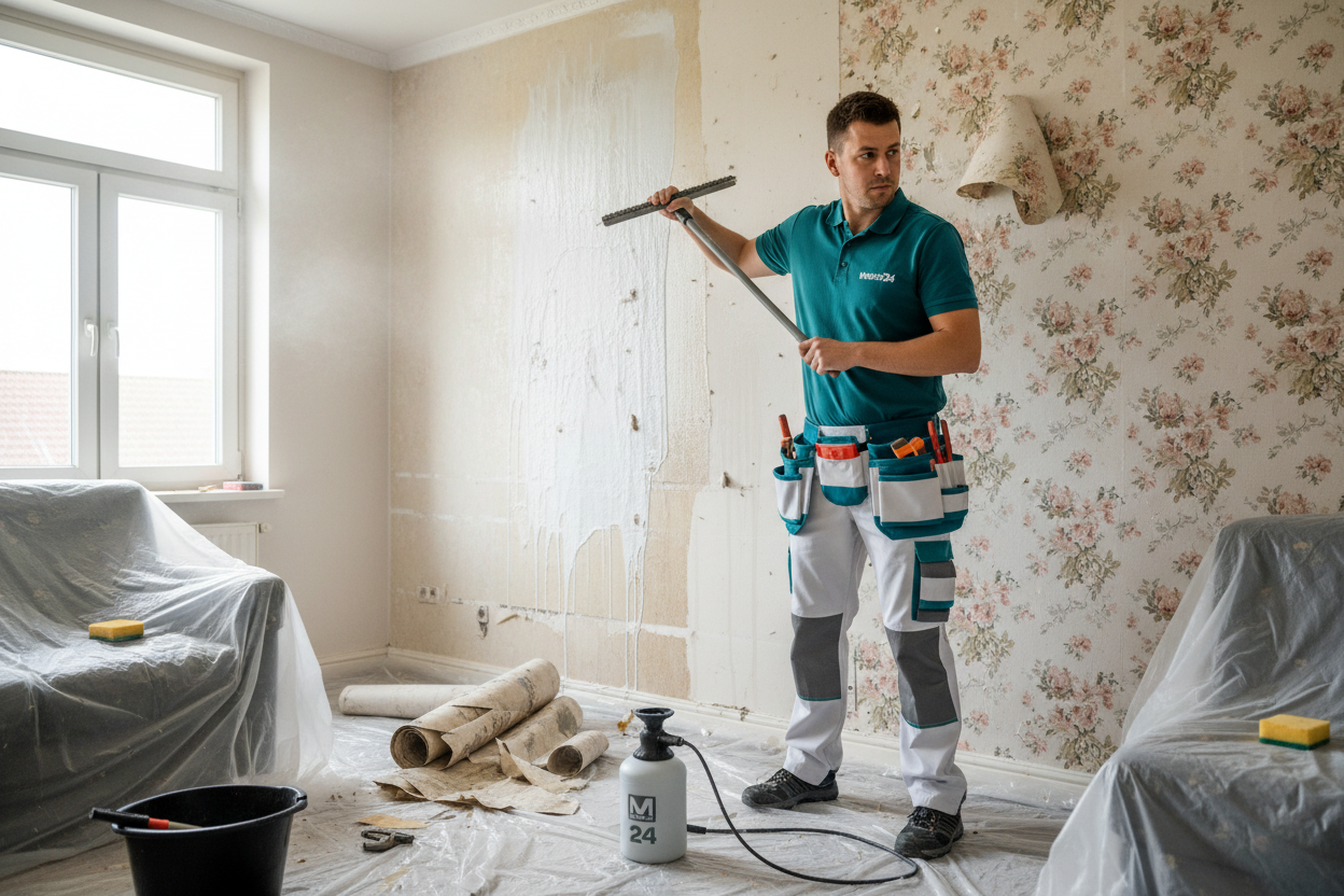 Wallpaper Removal & Wall Cleanup